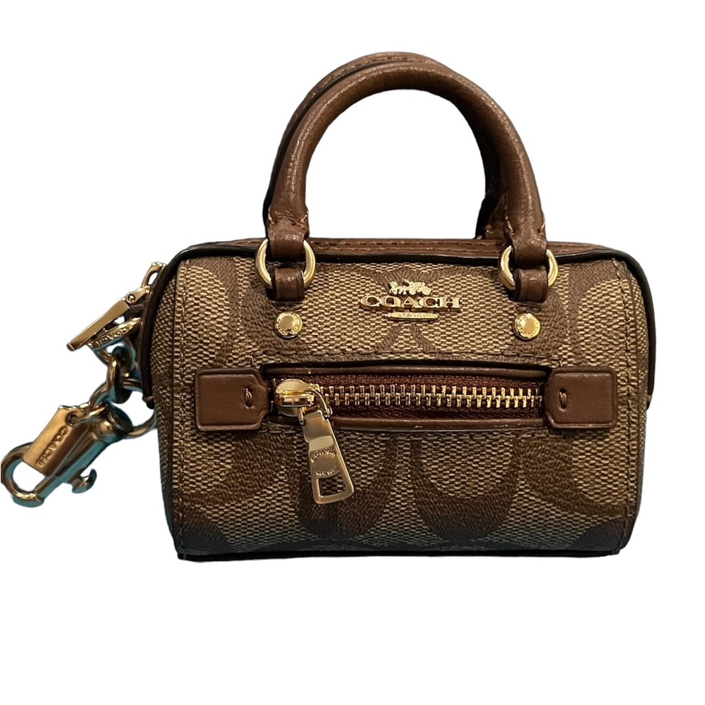 Mini Rowan Satchel Bag Charm In Signature Canvas FIRM PRICE